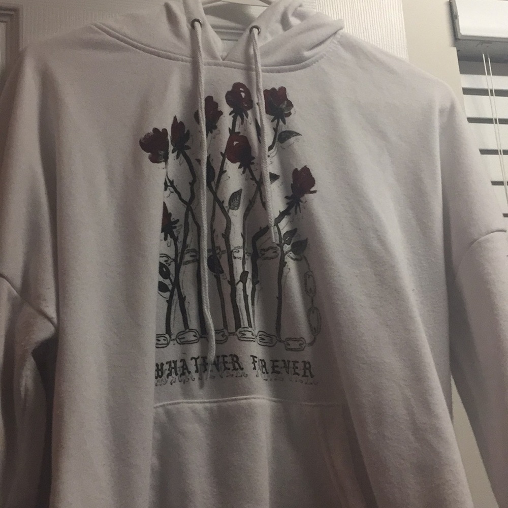 white rose hoodie